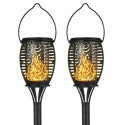 2pack 33LEDs Solar Flame Light Solar Torch Lights with Dancing Flickering Flames Effect