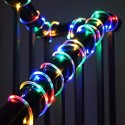 Leds Solar Rope Lights Outdoor 8 Modes Waterproof Tube Lamp with Touching Switch for Garden Yard Fence Walkway Festival Party