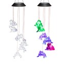 Solar Frogs Wind Chime Hanging Lamp Pendant Light IP44 Mixcolor Slow Flashing