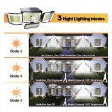 Solar Lights Outdoor 288 LEDs Solar Sensor Lamp 4 Heads Adjustable Motion Sensor Lights