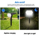 108LED Solar Powered Wall Light Lawn Lamp Outdoor Waterproof Garden Lamp Night Light 3 Light Modes for Garden Patio Yard Fence L