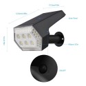 108LED Solar Powered Wall Light Lawn Lamp Outdoor Waterproof Garden Lamp Night Light 3 Light Modes for Garden Patio Yard Fence L