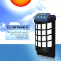 Solar Flame wall Lights Outdoor  Waterproof Flickering