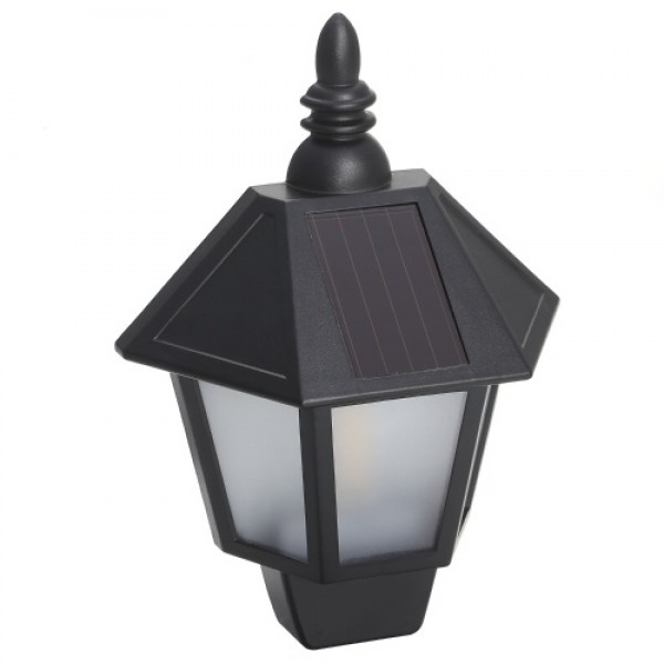 Portable Delicate Outdoor Waterproof Wall Lamp Half Hexagon Solar Blaze Light-Operated Mode Wall Lamp