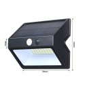 Outdoor Waterproof Human Body Induction Wall Lmap 48 Bulbs Solar Energy Saving Highlight Wall Lamp