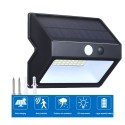 Outdoor Waterproof Human Body Induction Wall Lmap 48 Bulbs Solar Energy Saving Highlight Wall Lamp