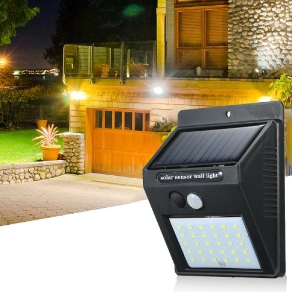 30 LEDs Solar Power PIR Motion Sensor Wall Light