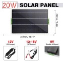 Portable Monocrystalline Solar Recharger Sunshine Power Solar Panels for Travel and Home Dual USB Charging Devices