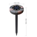 Solar Powered Ultrasonics Pest Repeller LEDs Lawn Light Repel Mole Gopher Vole Mouse Chaser for Outdoor for Lawn Garden Yard Hom