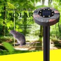 Solar Powered Ultrasonics Pest Repeller LEDs Lawn Light Repel Mole Gopher Vole Mouse Chaser for Outdoor for Lawn Garden Yard Hom