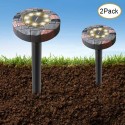 Solar Powered Ultrasonics Pest Repeller LEDs Lawn Light Repel Mole Gopher Vole Mouse Chaser for Outdoor for Lawn Garden Yard Hom