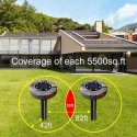 Solar Powered Ultrasonics Pest Repeller LEDs Lawn Light Repel Mole Gopher Vole Mouse Chaser for Outdoor for Lawn Garden Yard Hom