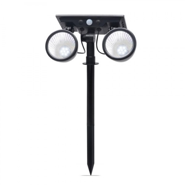 Solar Wall Lamp Double Heads White/warm White Light Color Lawn Lamp IP65 Four Lighting Modes