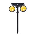 Solar Wall Lamp Double Heads White/warm White Light Color Lawn Lamp IP65 Four Lighting Modes