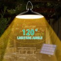 Solar Powered Pendants Light with Adjustable Panel Auto ON/OFF Lighting Sensor IP65 Water-resistant Hanging Lamp for Outdoor/Ind