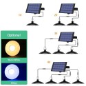 Solar Powered Pendants Light with Adjustable Panel Auto ON/OFF Lighting Sensor IP65 Water-resistant Hanging Lamp for Outdoor/Ind