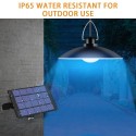 Solar Powered Pendants Light with Adjustable Panel Auto ON/OFF Lighting Sensor IP65 Water-resistant Hanging Lamp for Outdoor/Ind