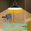 Solar Powered Pendants Light with Adjustable Panel Auto ON/OFF Lighting Sensor IP65 Water-resistant Hanging Lamp for Outdoor/Ind