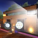 118 LEDs Solar Powered Lamp PIR Motion Sensor Wall Light