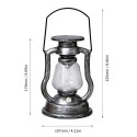 Solar Powered Hanging Candle Light Retro LEDs Oil Lamp Flickering Flameless for Patio Garden Yard Tent