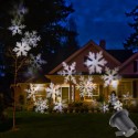 Tomshine 4W 4LEDs Moving White Snowflake Projector Light