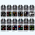 4W 4LED 360° Adjustable Dynamic RGBW Moving Snowflake Film Projector Light Pattern Decoration Lamp Spotlight for Christmas Xmas 