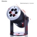 4W 4LED 360° Adjustable Dynamic RGBW Moving Snowflake Film Projector Light Pattern Decoration Lamp Spotlight for Christmas Xmas 