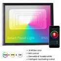 Smart WiFi Flood Light 30W 2000LM Dimmable RGB Color Changing Stage Lights Model TY009