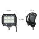 2pcs 18W Car Work Light Bar 6000K Lighting(Spot Beam)