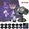 12 Patterns 2-in-1 Dual Heads LEDs Projector Stage Light Christmas Party Landscape Lamp