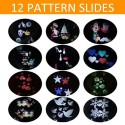 12 Patterns 2-in-1 Dual Heads LEDs Projector Stage Light Christmas Party Landscape Lamp