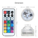 Mini LEDs RGB Submersible Light Colorful Lamp Underwater Candle Light IP68 Water Resistance with Remote Control 12pack