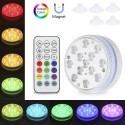 Tomshine 13 LEDs Underwater Pool Lights with RF Remote Control Battery-operated RGBW 16 Colors Submersible Lamp