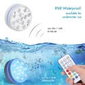 Tomshine 13 LEDs Underwater Pool Lights with RF Remote Control Battery-operated RGBW 16 Colors Submersible Lamp