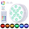 Submersible Pool Light with RF Remote Dimmable 13pcs RGBW LEDs Pond Fountain Lamp