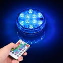 10 LEDs Submersible Light Underwater Waterproof Light with Remote control