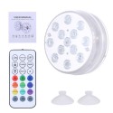 Submersible Pool Light with RF Remote Dimmable 13pcs RGBW LEDs Pond Fountain Lamp