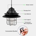 Mini Hanging USB Camping Lantern with 2 Lighting Modes Water Resistant Outdoor Light for Garden Yard Patio Tree Decoration