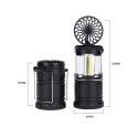 1 Pack LED Camping Lantern Collapsible 250LM Lanterns with Fan