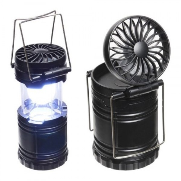 1 Pack LED Camping Lantern Collapsible 250LM Lanterns with Fan