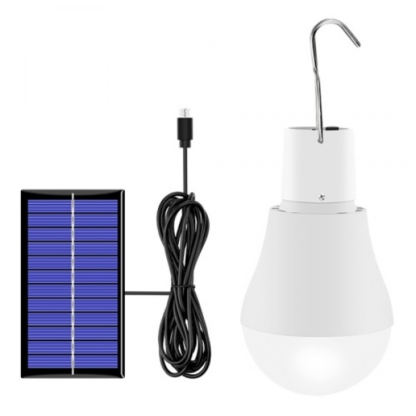 Solar Light Bulb 130LM Portable Solar Powered LEDs Bulb Light for Hiking Fishing Camping Tent Lighting