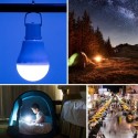 Solar Light Bulb 130LM Portable Solar Powered LEDs Bulb Light for Hiking Fishing Camping Tent Lighting