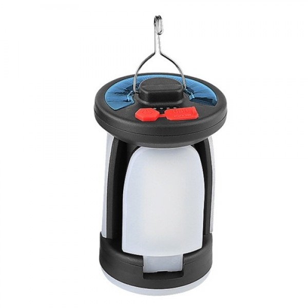 Solar Campsite Lantern 3-Leaf LED Camping Light Foldable Outdoor Emergency Light Tent Lamp