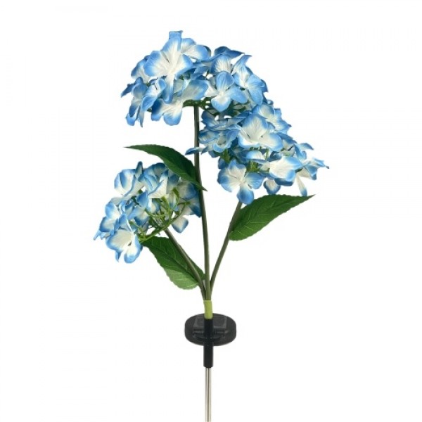 Solar Flowers Lights Decorative Realistic Hydrangea Flower Stakes Lights