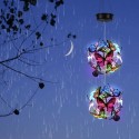 Outdoor Hanging Solar Lights Butterfly Pattern Decorative LED Lanterns