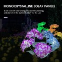 Solar Flowers Lights Decorative Realistic Hydrangea Flower Stakes Lights