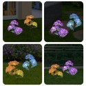 Solar Flowers Lights Decorative Realistic Hydrangea Flower Stakes Lights