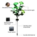 Solar Flowers Lights Outdoor 7 Rose Decorative Stakes Lights