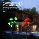 Solar Flowers Lights Outdoor 7 Rose Decorative Stakes Lights