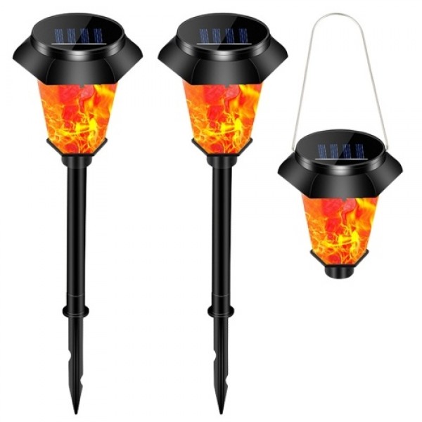 4pcs Safe Energy Saving Solar Landscape Lamp Villa Garden Park Simulated Dynamic Blaze Decoration Outdoor Lawn Lamp